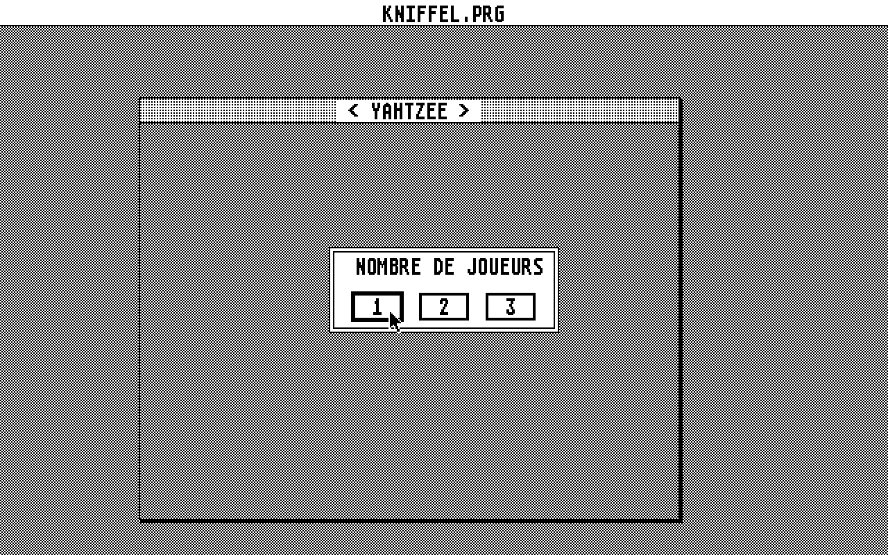 Yahtzee atari screenshot